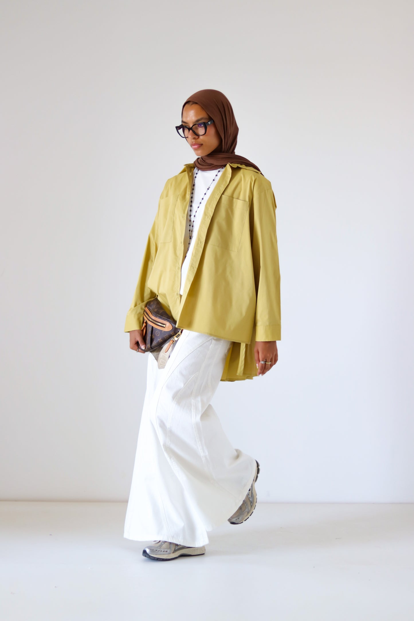 Unicorn Poplin Shirt — Mustard Yellow