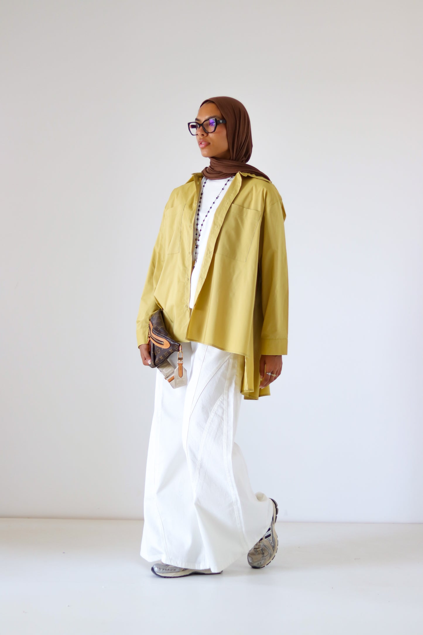 Unicorn Poplin Shirt — Mustard Yellow