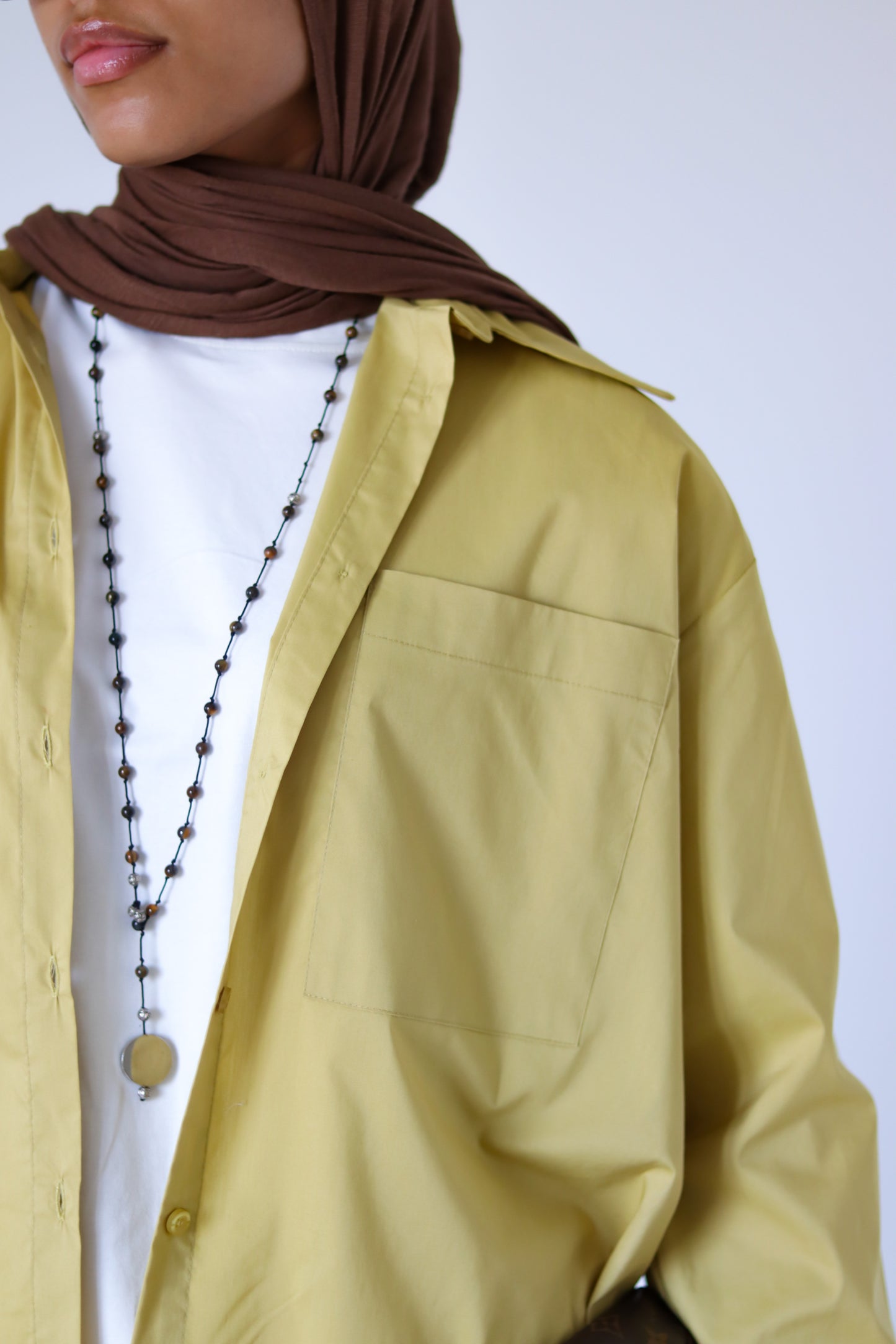 Unicorn Poplin Shirt — Mustard Yellow