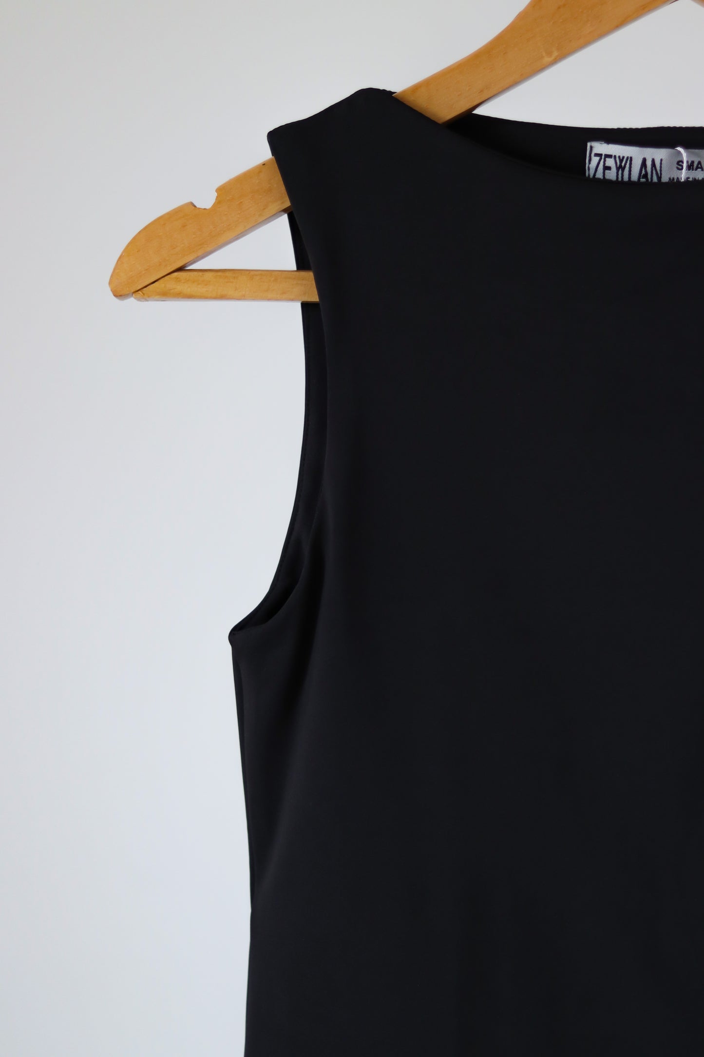 Soft Cloud Sleeveless Top — Black