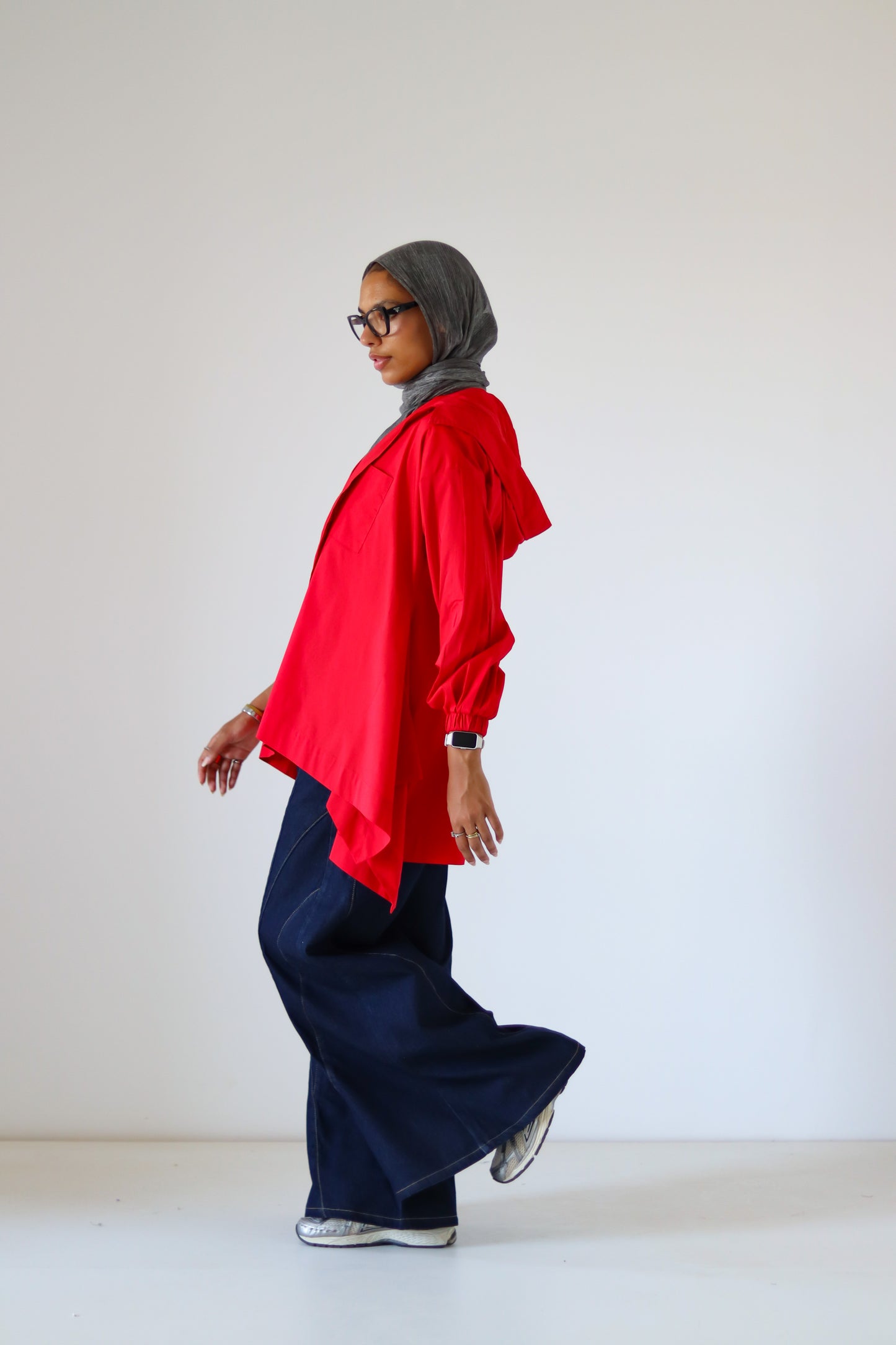 Wiggly Poplin Shirt — Red