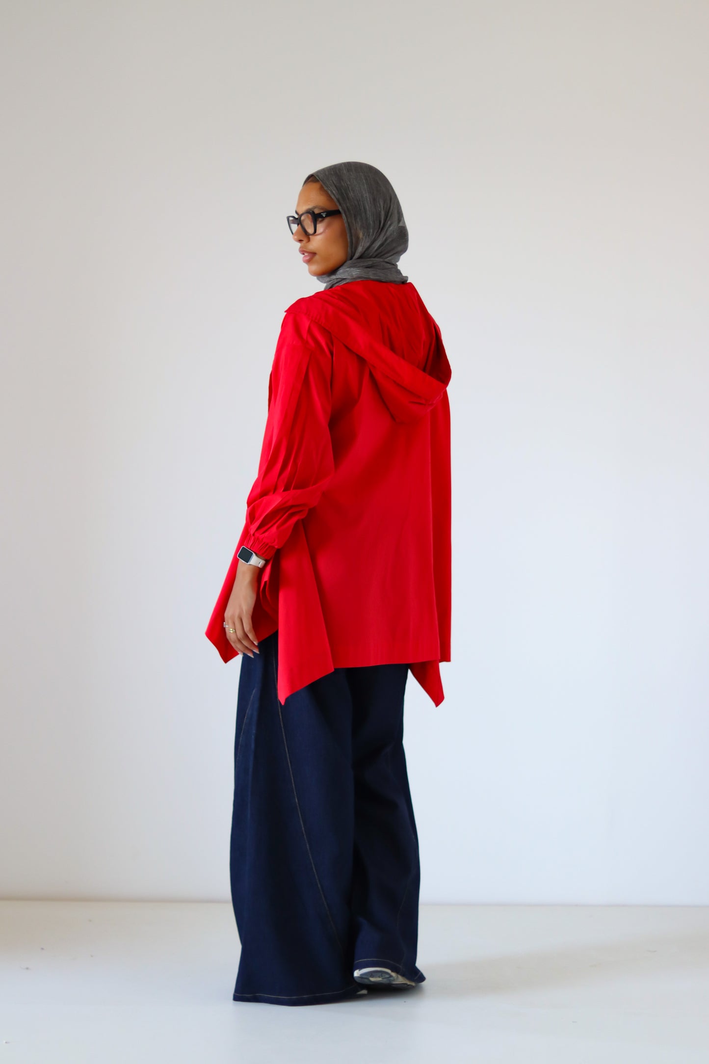 Wiggly Poplin Shirt — Red