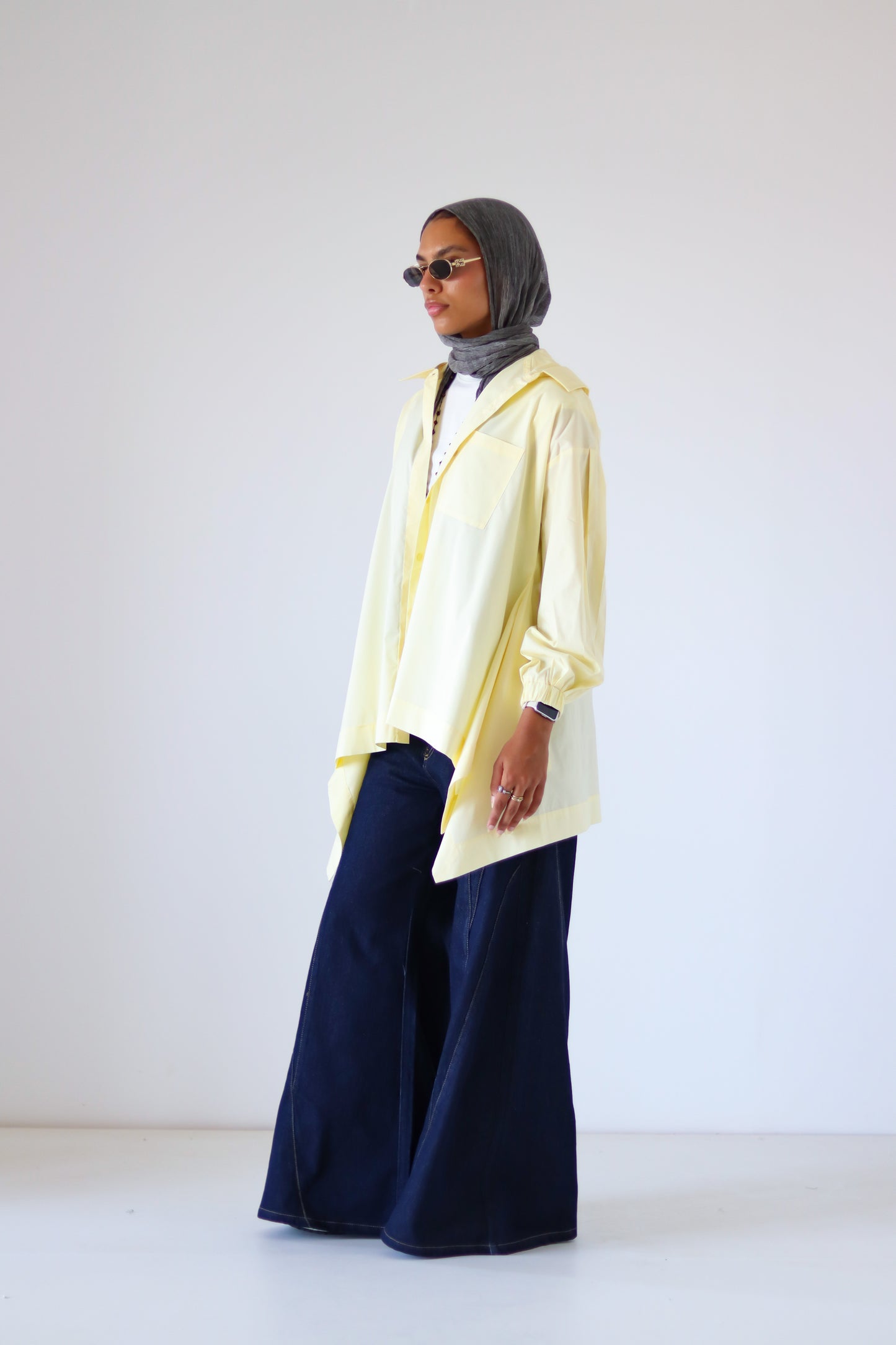 Wiggly Poplin Shirt — Butter Yellow