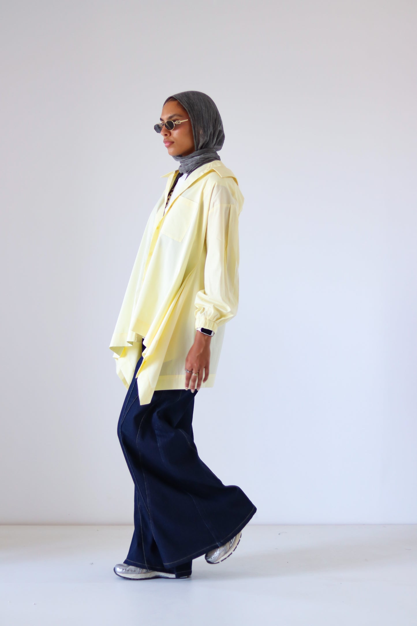 Wiggly Poplin Shirt — Butter Yellow