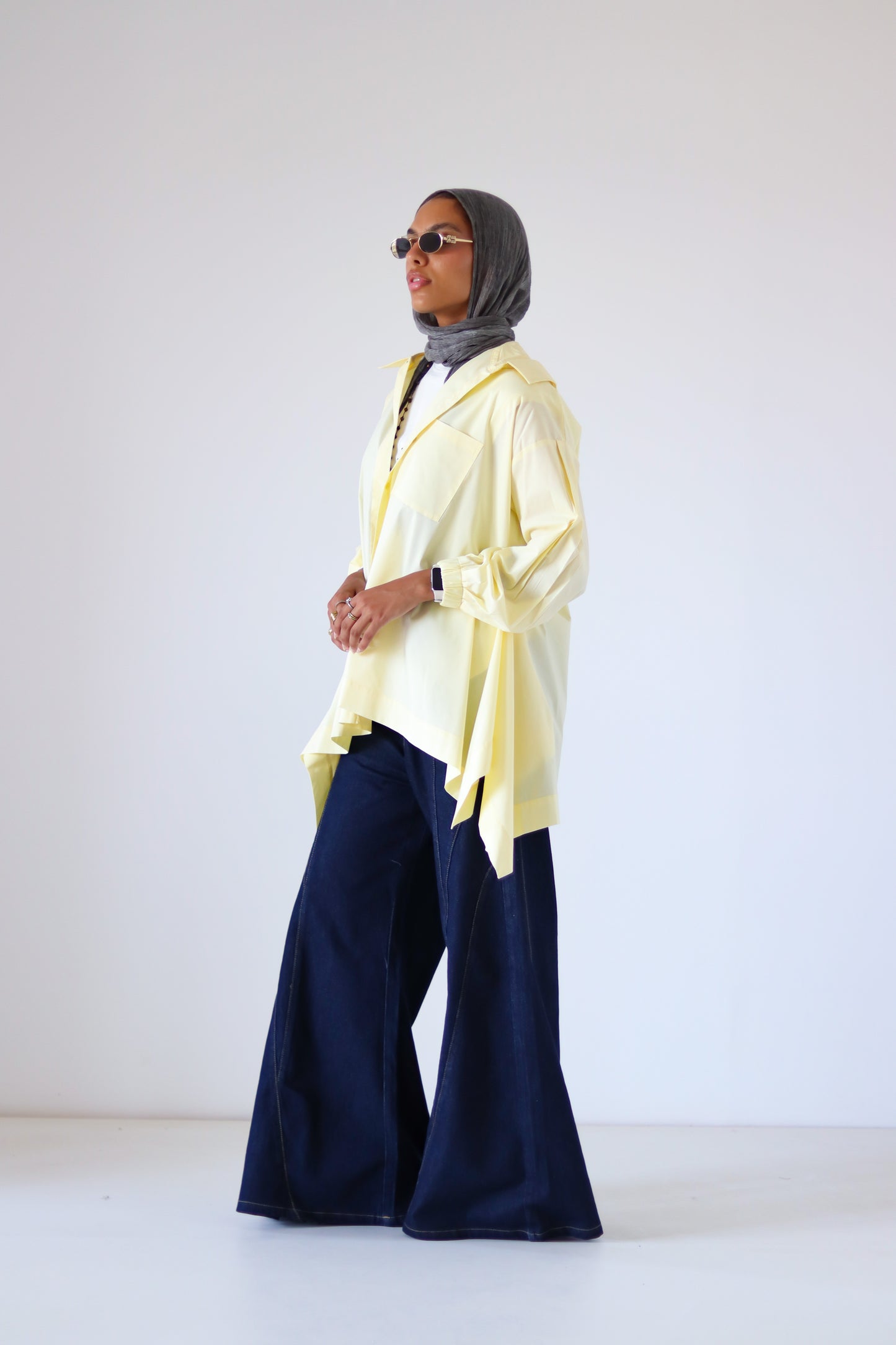 Wiggly Poplin Shirt — Butter Yellow