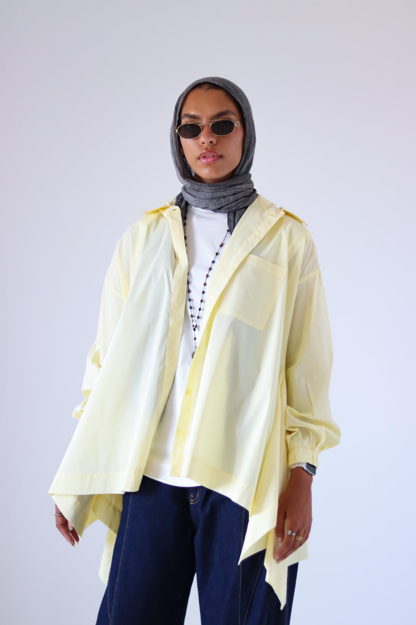Wiggly Poplin Shirt — Butter Yellow