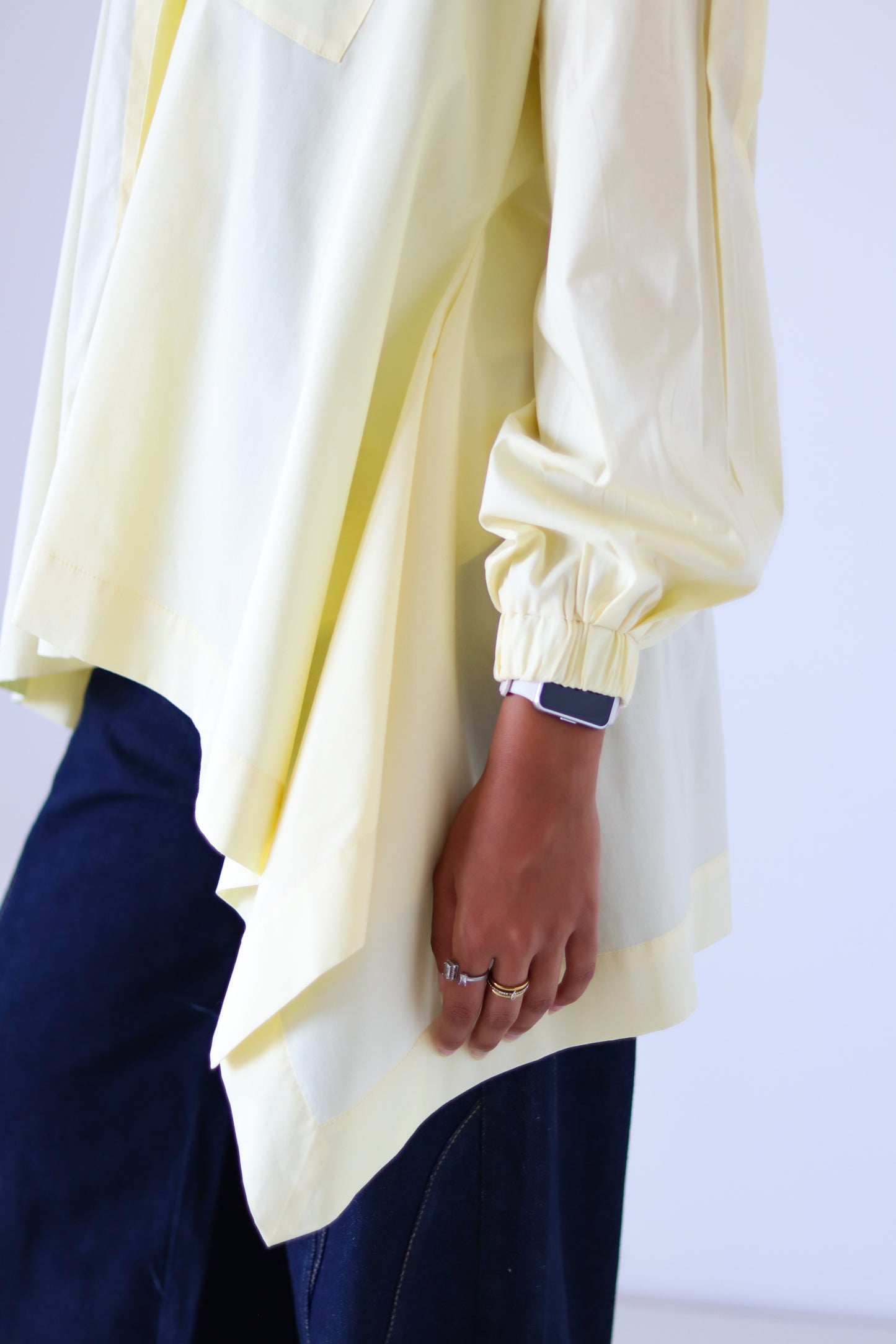 Wiggly Poplin Shirt — Butter Yellow