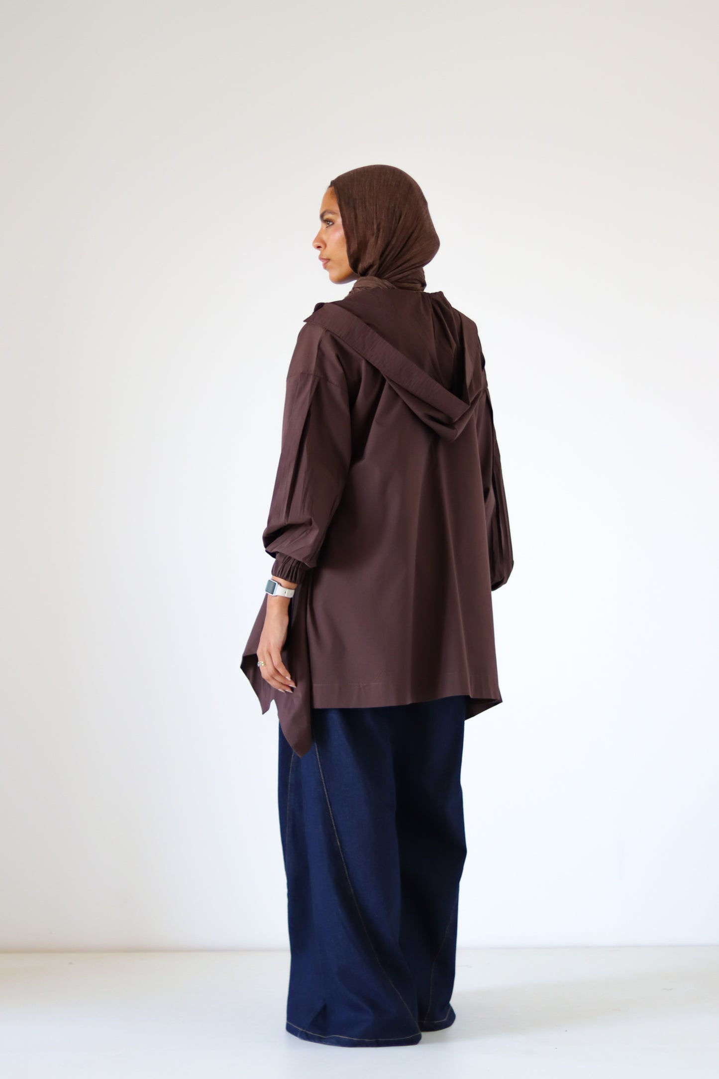 Wiggly Poplin Shirt — Brown