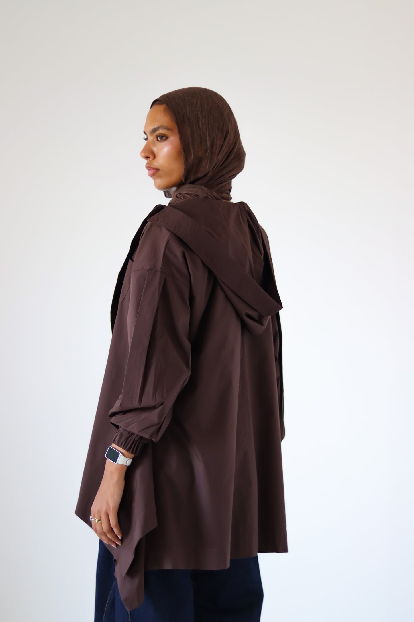 Wiggly Poplin Shirt — Brown