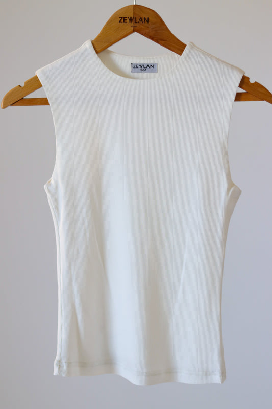 Ribbed Under Top — Offwhite