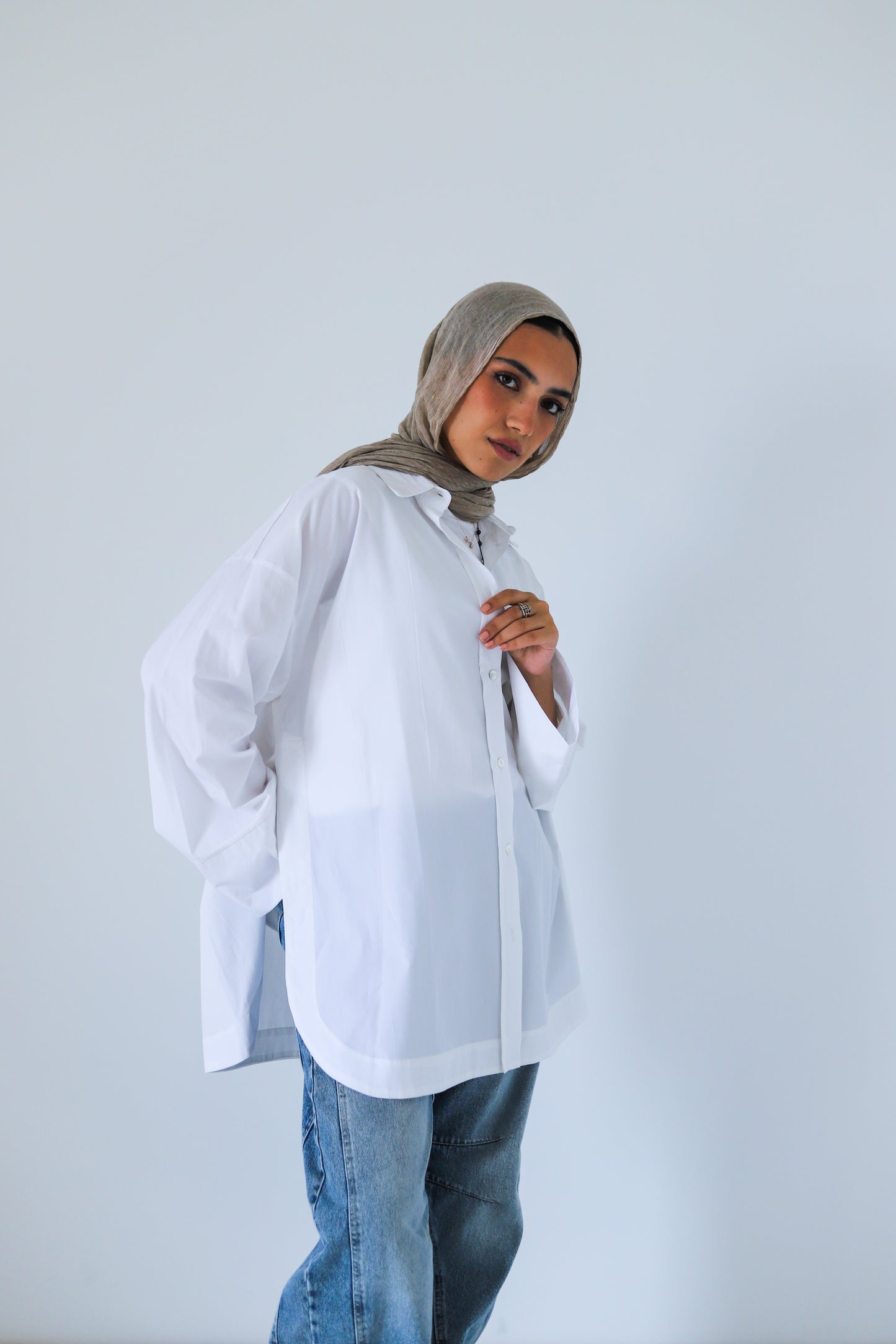 Big Slits Poplin Shirt — OffWhite