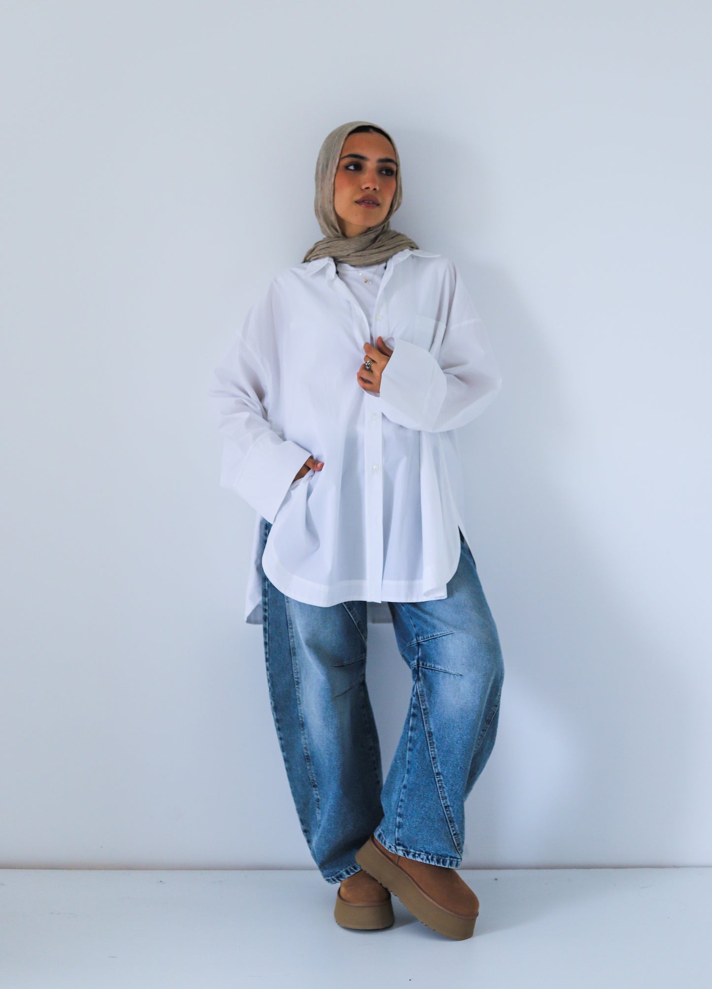 Big Slits Poplin Shirt — OffWhite