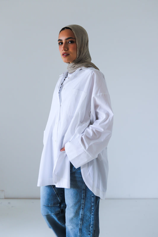 Big Slits Poplin Shirt — OffWhite