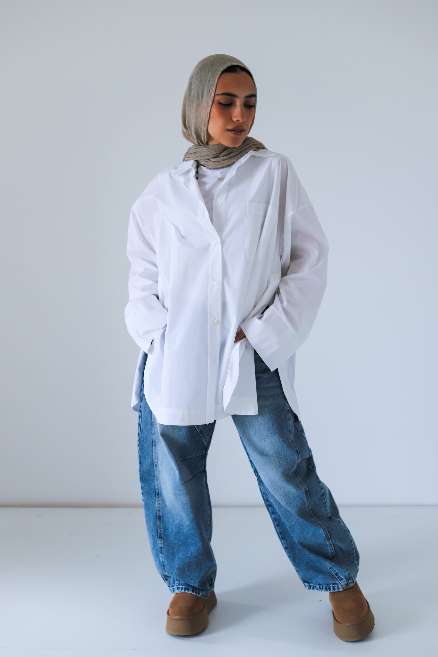 Big Slits Poplin Shirt — OffWhite