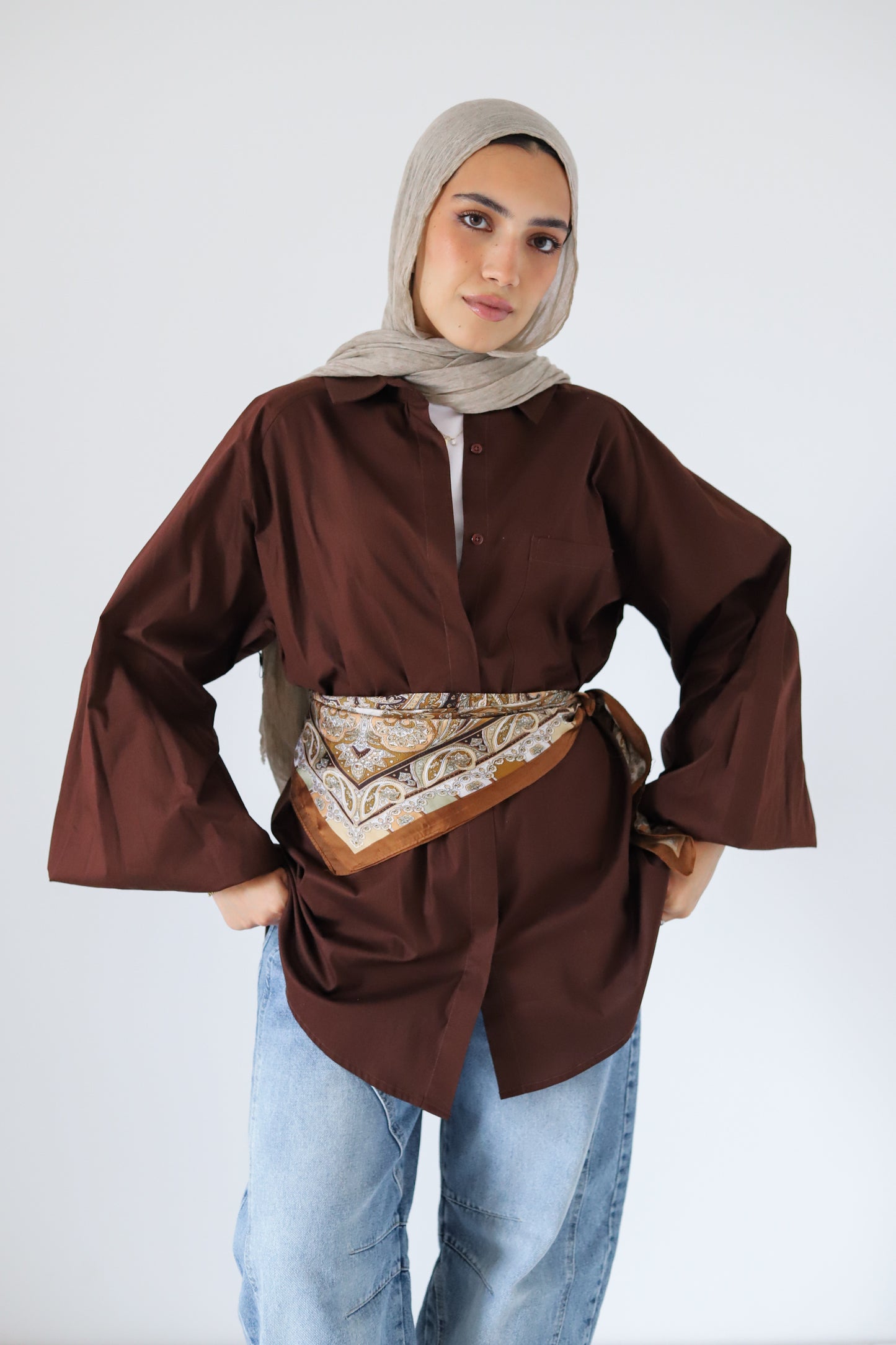 Jumper Shirt — Brown