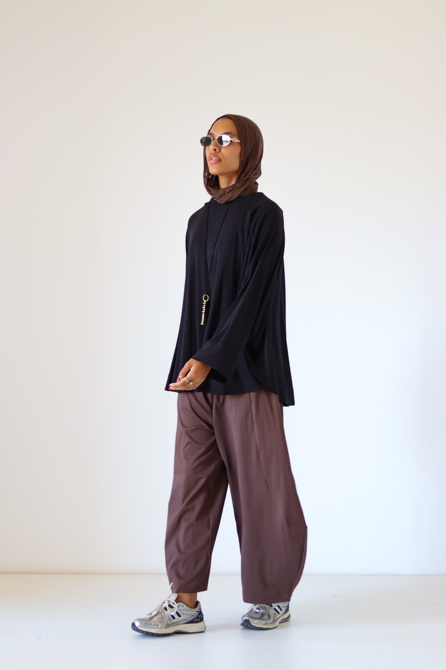 Wingo Pleated Top — Black