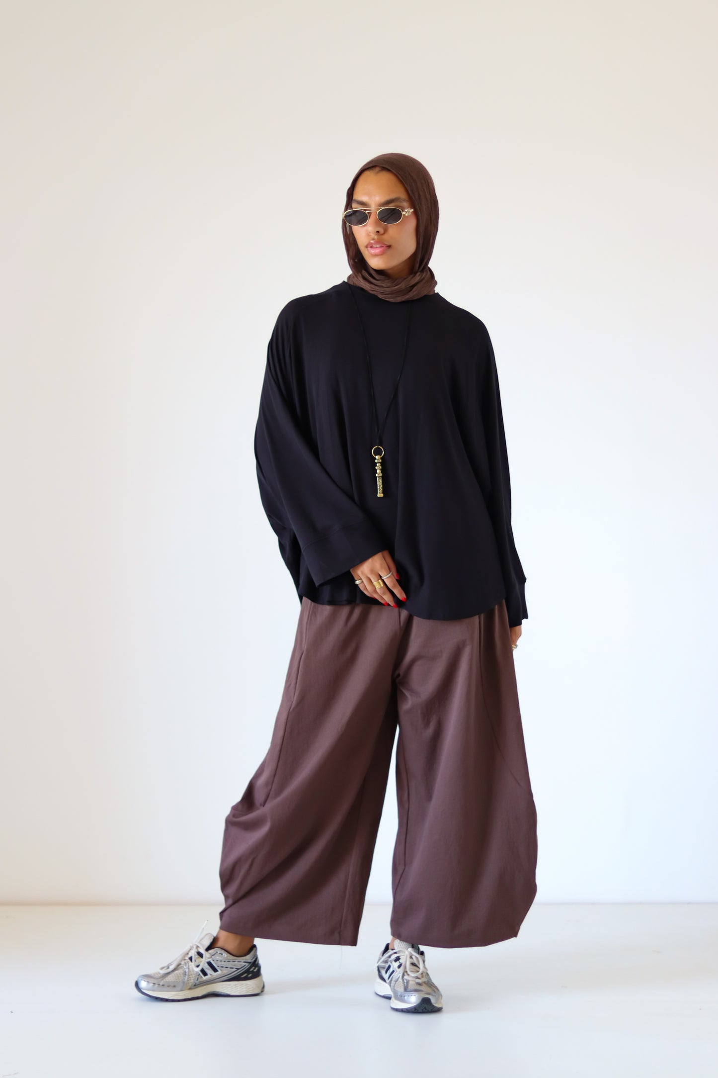 Wingo Pleated Top — Black