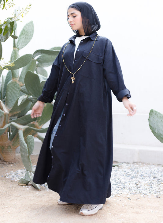 Midnight Chemise Dress - Black