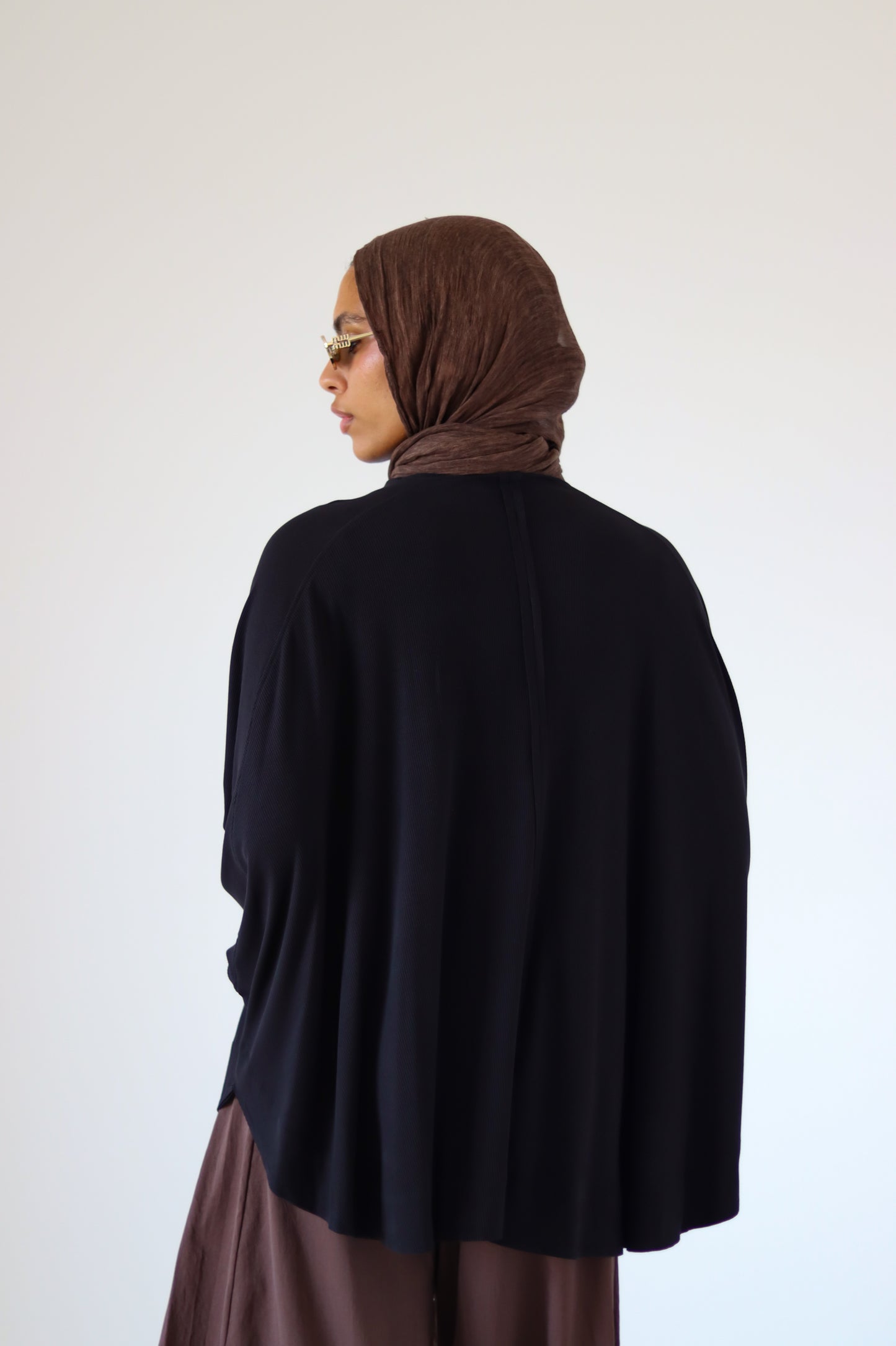 Wingo Pleated Top — Black