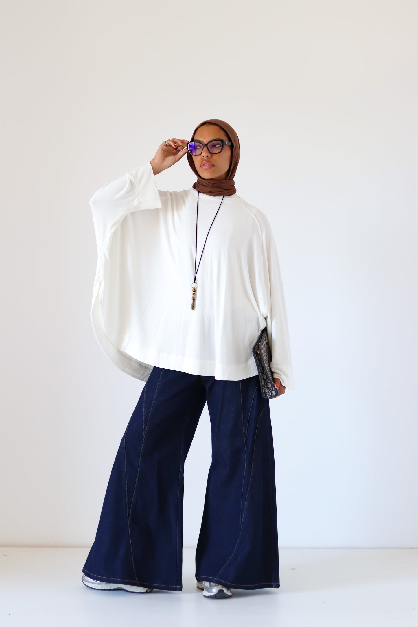 Wingo Pleated Top — Offwhite