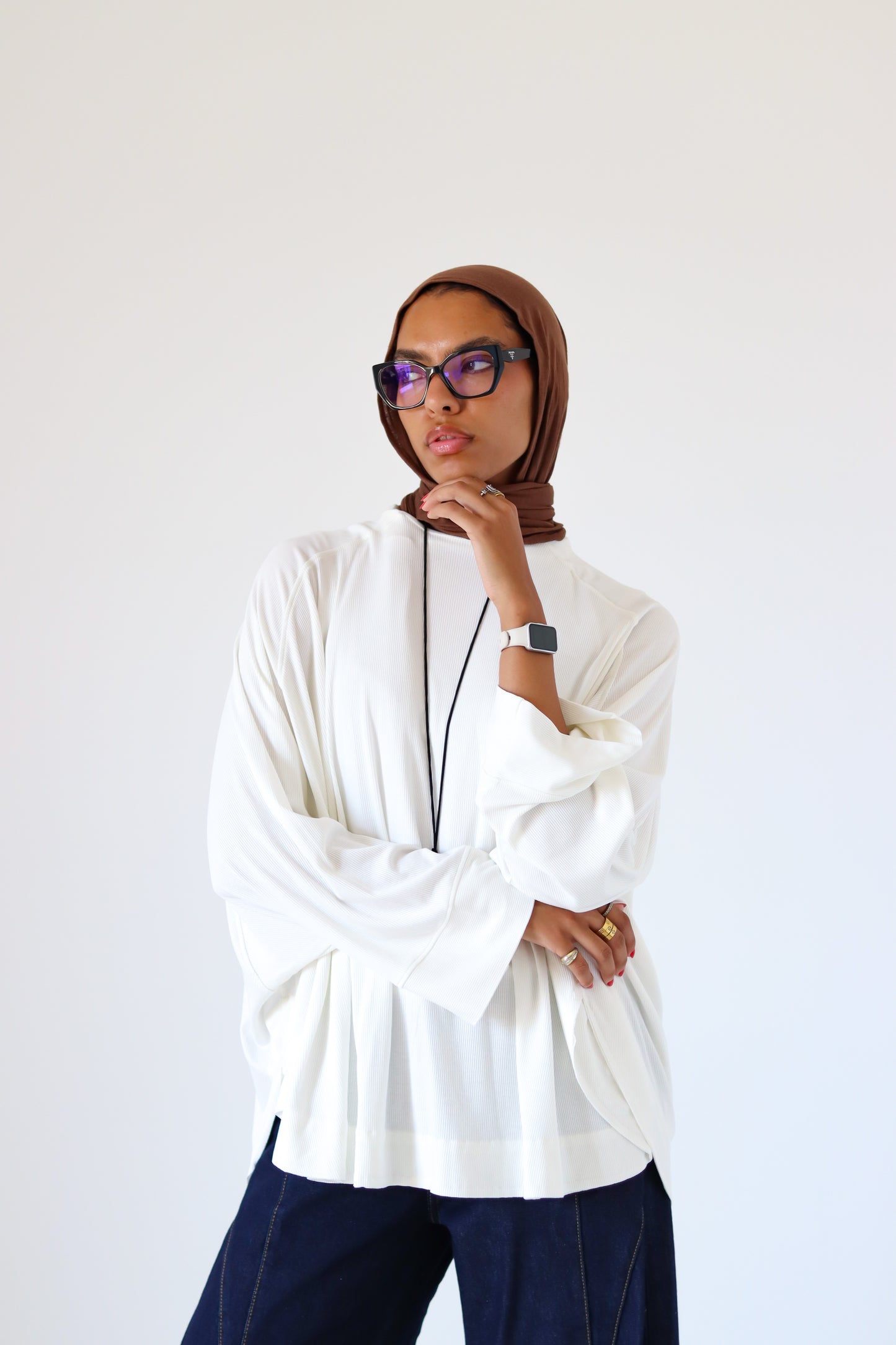 Wingo Pleated Top — Offwhite