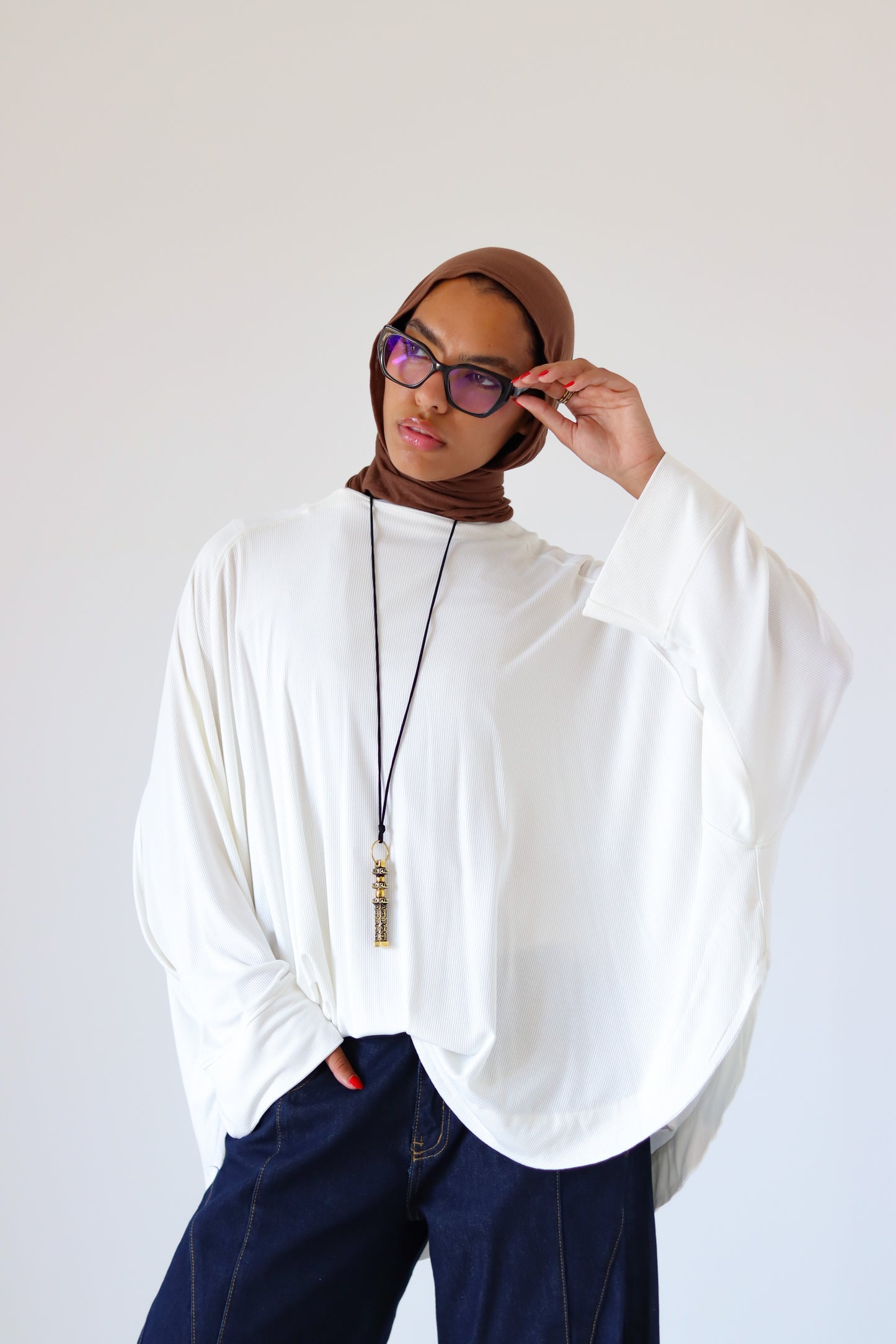Wingo Pleated Top — Offwhite