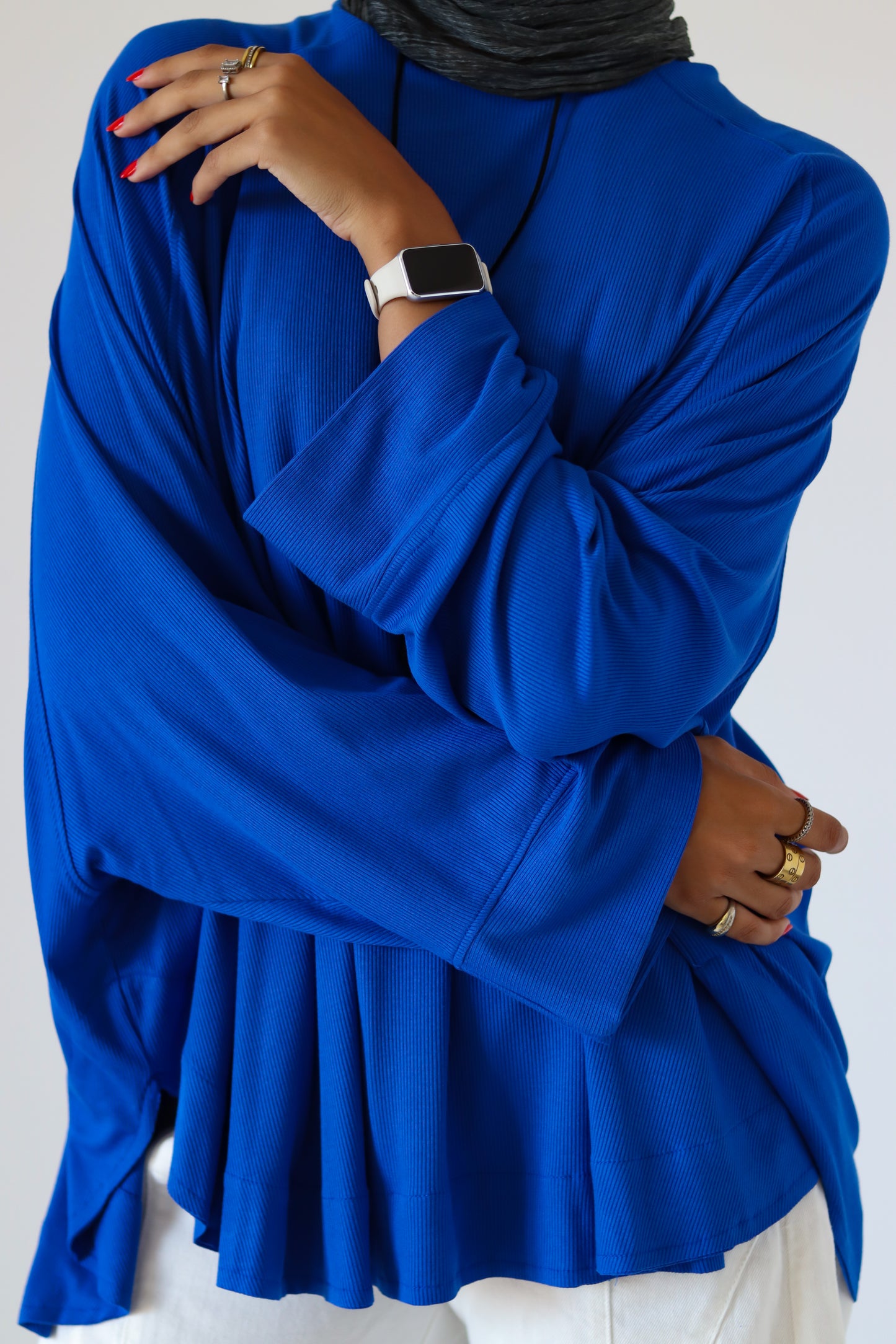 Wingo Pleated Top — Royal Blue