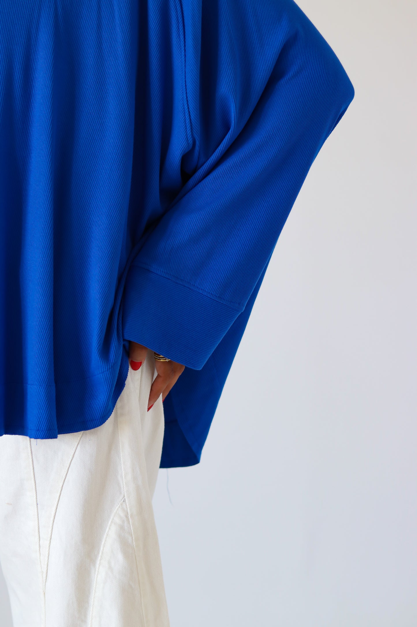 Wingo Pleated Top — Royal Blue
