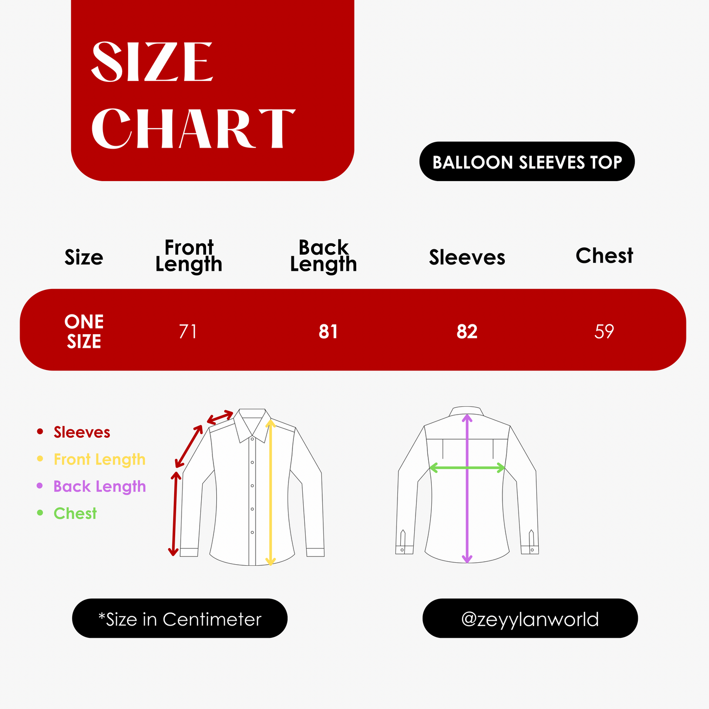 Balloon Sleeves Top — Offwhite