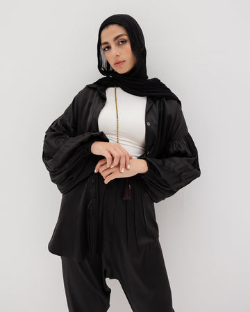 Black Jala Satin Shirt