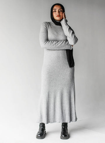 Cozy Dress in Grey