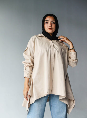 Wiggly Shirt in Beige